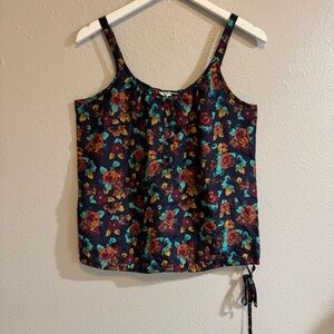 Vintage Heritage 1981 100% Silk Dark Floral Cami Top Coquette Fairycore Y2K